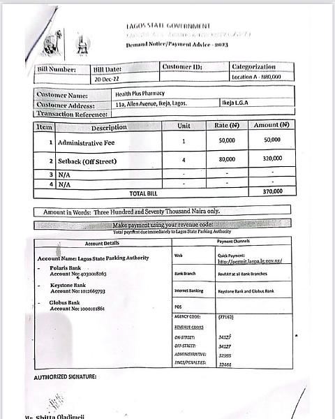 Update : Health Plus Failed To Pay Parking Levy, LASPA Explains Why It Clamped Vehicle At Its Premises - autojosh