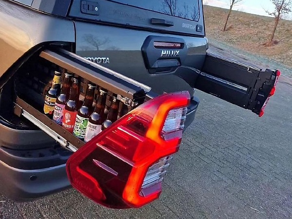 Photo : When A Beer Lover Drives A 'Drug Cartel Truck' With A Rear Headlight-popping Storage Container - autojosh