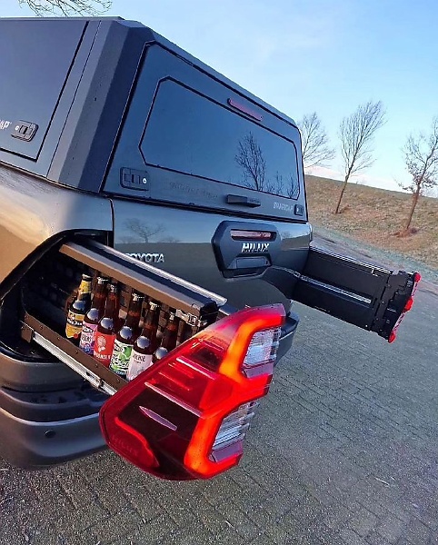 Photo : When A Beer Lover Drives A 'Drug Cartel Truck' With A Rear Headlight-popping Storage Container - autojosh 