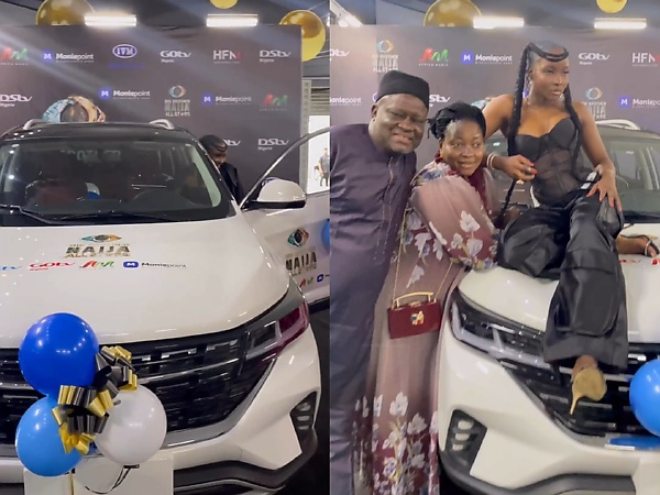 BBNaija All-Stars Winner, Ilebaye Receive Keys To Innoson IVM G5T SUV, ₦120M Cash Cheque (Photos) - autojosh 