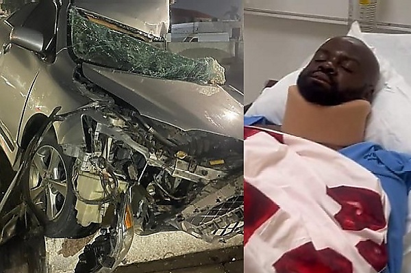 Photos : Nollywood Actor Kelechi Udegbe Survives A Car Crash - autojosh