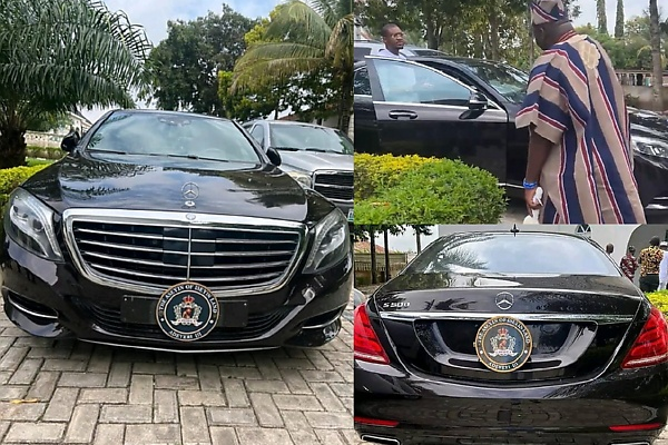 Quilox Boss, Shina Peller, Gifts New Aseyin Of Iseyinland A Mercedes-Benz S-Class