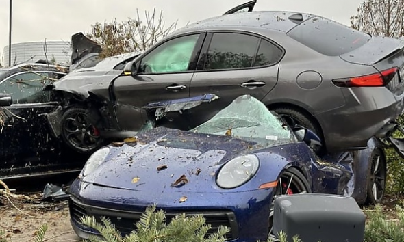 Mechanic Crashes Alfa Romeo Giulia Into Porsche 911 And Mercedes GLE During Test Drive - autojosh