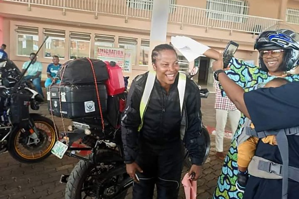 Female Nigeria Customs Officer Completes 23-day Solo Motorcycle Trip Across 12 African Countries - autojosh 