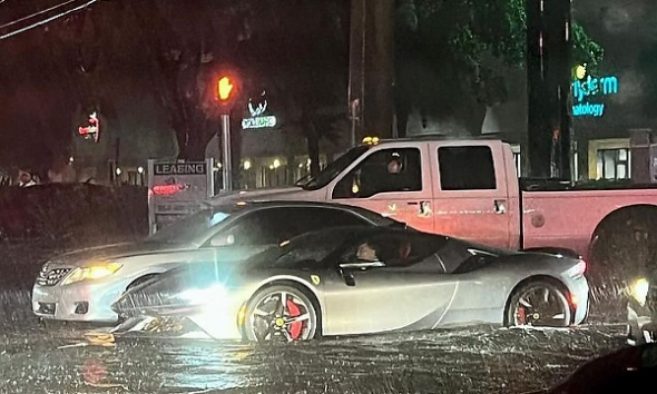 Watch : N1.4 Billion Ferrari SF90 Sports Car Battles A Flood In Miami, US - autojosh