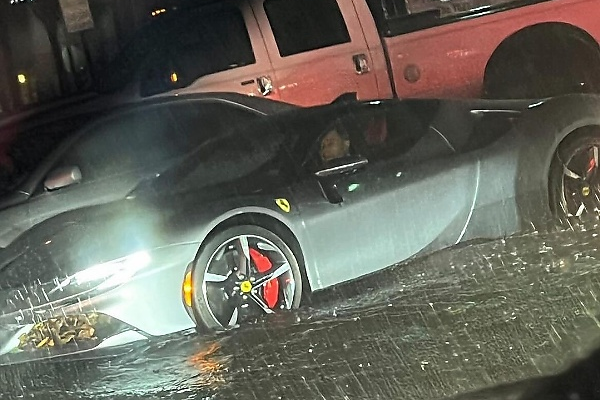 Watch : N1.4 Billion Ferrari SF90 Sports Car Battles A Flood In Miami, US - autojosh 