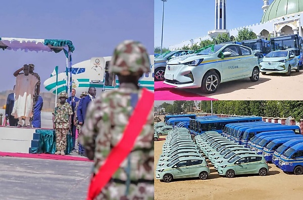 Fuel Subsidy: Pres. Tinubu Commissions Gov Zulum’s 107 Electric/Gas Buses, Taxis - autojosh