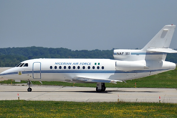 Nigerian Air Force Put Up 'Dassault Falcon 900B' Presidential Aircraft For Sale, Calls For Bidders - autojosh 