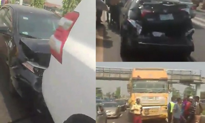 Video : Multi-car Accident Involving 2 Trucks, Prado, Corolla And Volvo Occurs In Lagos - autojosh