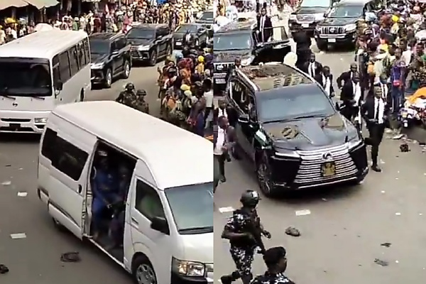 Lagosians Cheers President Tinubu As His Convoy Rolls Into Lagos Island - autojosh 