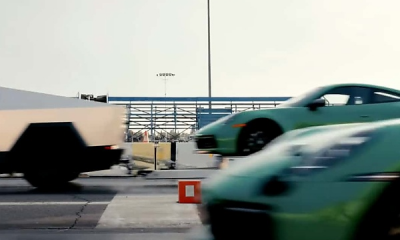 Watch A $100k Tesla Cyberbeast Outrun a Porsche 911 In A Drag Race - While Towing A 911 - autojosh