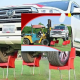 Company Loaded Toyota Land Cruiser On Its Plastic Chairs To Showcase Strength And Quality - autojosh