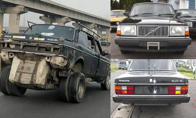 Weird Volvo 240, A One Time Recipient Of “Safety Car Of The Year”, Turn Heads On The Nigerian Road - autojosh