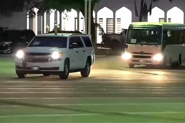 Moment US Secretary Of State Blinken Arrive State House In Armored Chevrolet Suburban SUV - autojosh 