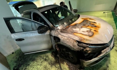 Car Owner Escapes From Burning Electric Car After Catching Fire While Charging At A Station - autojosh