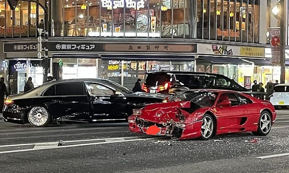 Ferrari F355 Sports Car Suffered More In Crash With Maybach In Tokyo - autojosh