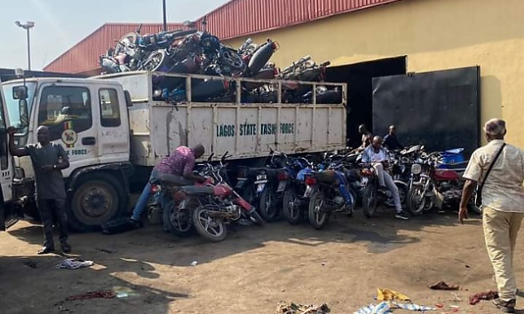 Lagos Taskforce Impounds 355 Okadas, Says Okada Riders More Difficult To Arrest Than Armed Robbers - autojosh