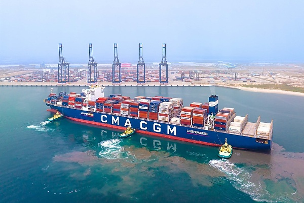 LNG-powered Container Ship, CMA CGM SCANDOLA, Arrives Lekki Deep Sea Port - autojosh