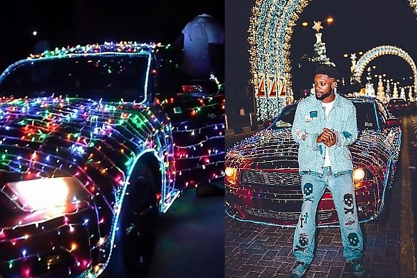 Santa's New Ride : Nigerian Shows Off His Ford Mustang Decorated With Color-changing Christmas Lights - autojosh 
