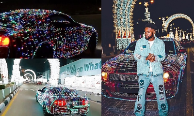 Santa's New Ride : Nigerian Shows Off His Ford Mustang Decorated With Color-changing Christmas Lights - autojosh