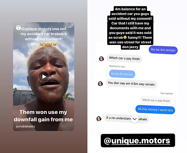 Portable Calls Out Unique Motors For Failing To Replace His Crashed G-Wagon As An Ambassador - autojosh 