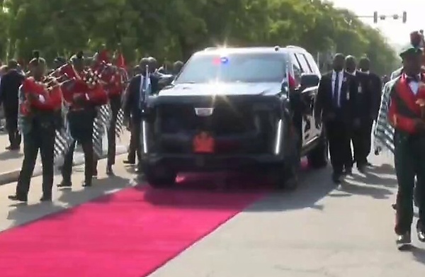 Moment Tinubu Arrived For Armed Forces Remembrance Day In An Armored Cadillac Escalade SUV - autojosh