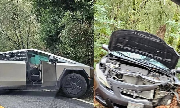 Toyota Corolla Driven By 17 Year Old Wrecked Beyond Repair After Colliding With Tesla Cybertruck - autojosh