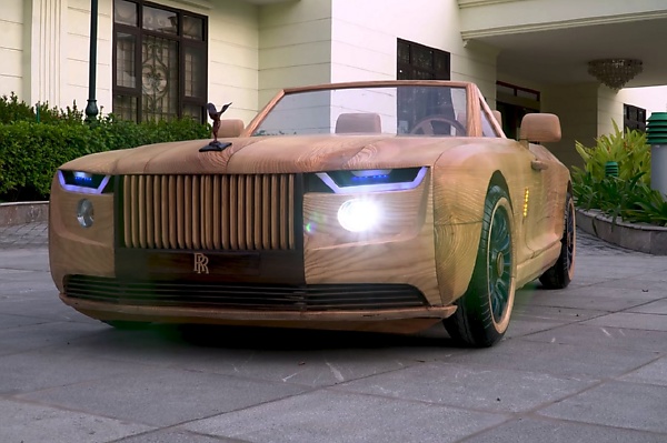 Meet The ‘Father Of The Year’ Who Builds Replica Of Famous Cars Out Of Wood For His Son To Drive - autojosh 