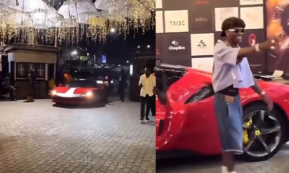 Wizkid Turn Heads After Pulling Up To An Event In His N1.4 Billion Ferrari SF90 Sports Car - autojosh