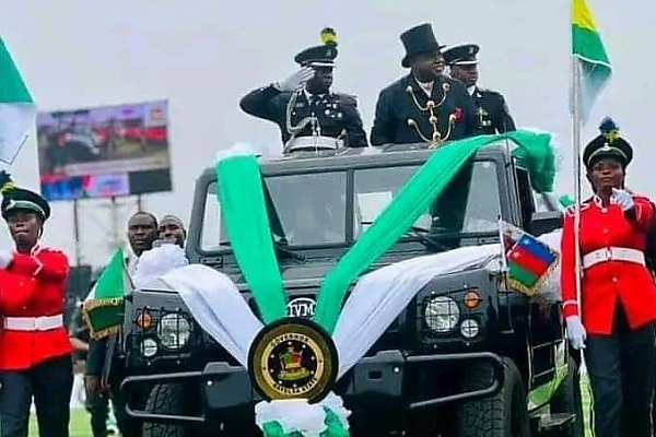 Newly Sworn-in Bayelsa State Governor Douye Diri Rides In A Parade Car Made By Innoson - autojosh