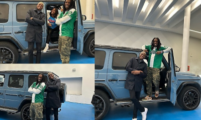 Today's Photos : Lord Lamba Meets Victor Osimhen, Poses With The Striker's Mercedes G-Class - autojosh