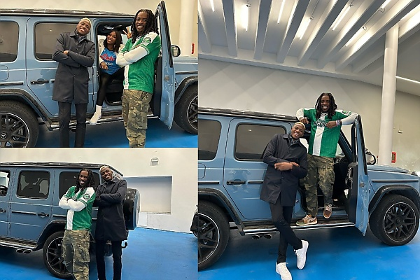 Today's Photos : Lord Lamba Meets Victor Osimhen, Poses With The Striker's Mercedes G-Class - autojosh
