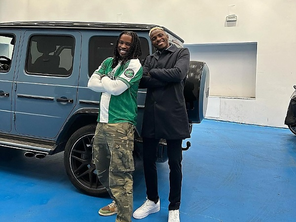 Today's Photos : Lord Lamba Meets Victor Osimhen, Poses With The Striker's Mercedes G-Class - autojosh 