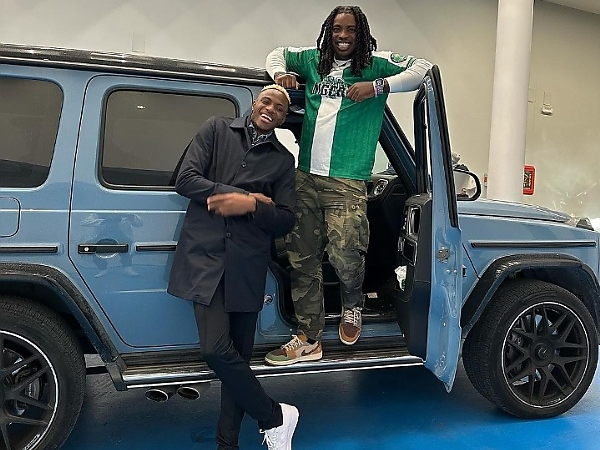 Today's Photos : Lord Lamba Meets Victor Osimhen, Poses With The Striker's Mercedes G-Class - autojosh 