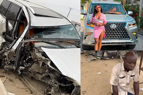 Mechanic On Joyride Crashes Nigerian Influencer Ife's Lexus GX 460 A Year After Purchase - autojosh