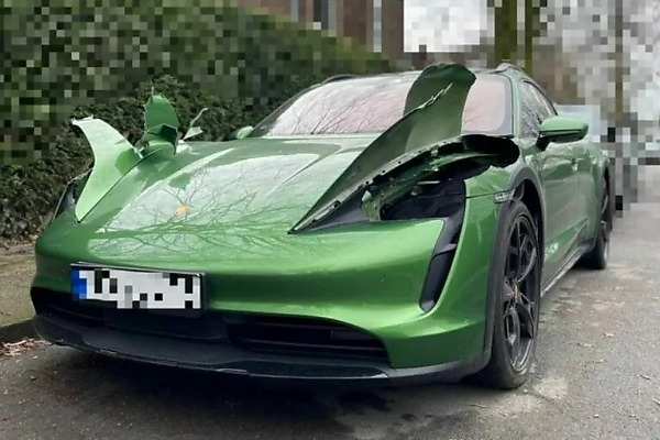 See How Thieves Butchered Porsche Taycan To Steal Its Pricey Headlights - autojosh 