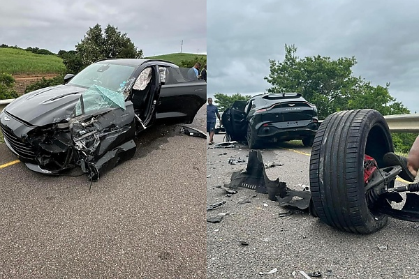 Aston Martin DBX Worth Over ₦600 Million Met Its End In A Crash With A Tipper Truck In South Africa - autojosh