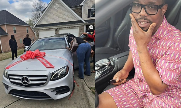 Comedian AY's Sister Gift Her Husband A Mercedes-Benz E-Class As 50th Birthday Gift - autojosh