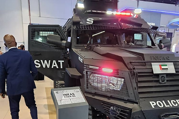 Today's Photos : IGP Egbetokun Checks Out INKAS Titan DS SWAT At The 14th World Police Summit In Dubai, UAE - autojosh