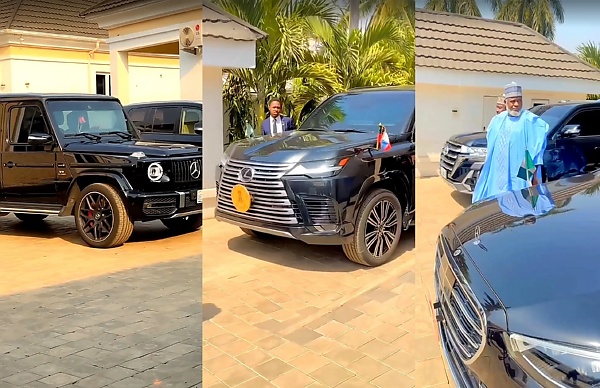 Netizens Reacts To The Stunning Luxury Car Fleets Spotted During An APC Meeting (Video) - autojosh