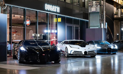 Today's Photos : A Trio Of Limited-edition Bugatti Hypercars Worth $32 Million On Display - autojosh
