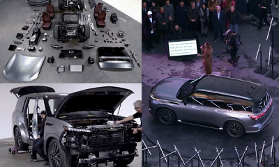 Watch : 2025 Infiniti QX80 SUV Disassembled Into Pieces To Get It Above 100-story Tower - autojosh