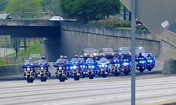 Stunning Convoy Of Ex-president Donald Trump, Including Dozens Of Police Motorcycles And SUVs (Video) - autojosh