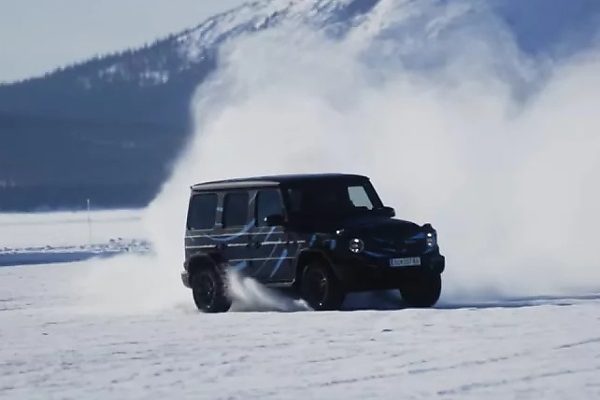 Watch Mercedes CEO Ola Kallenius Do “G-Turn”, Drift The Electric G-Class On Frozen Lake - autojosh