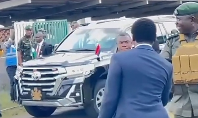 Moment President Tinubu Arrived For Eid Prayer In Armored Toyota Land Cruiser 300 Series - autojosh