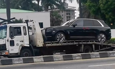 Rolls-Royce Cullinan Worth ₦800 Million Spotted On A Car Carrier Enroute For Delivery In Lagos - autojosh