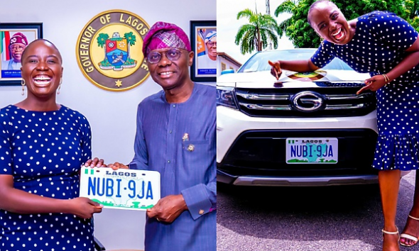 Gov Sanwo-Olu Honours London-Lagos Solo Car Driver, Pelumi Nubi With New Car, Apartment - autojosh