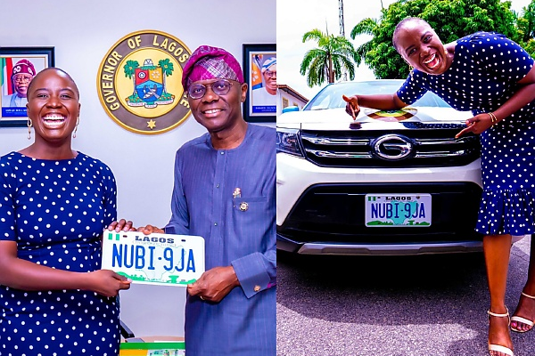 Gov Sanwo-Olu Honours London-Lagos Solo Car Driver, Pelumi Nubi With New Car, Apartment - autojosh