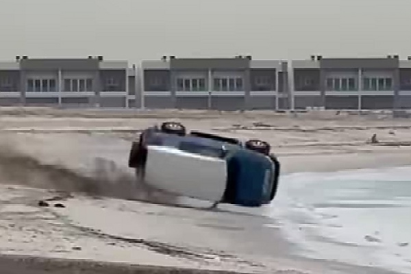 Driver Of A Toyota FJ Cruiser Launched Into The Air In Viral Beach Rollover In Kuwait - autojosh 