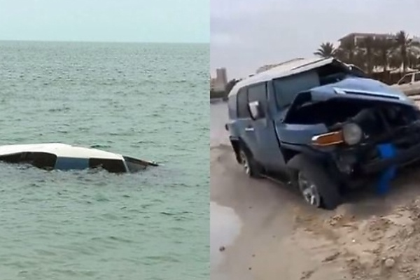 Driver Of A Toyota FJ Cruiser Launched Into The Air In Viral Beach Rollover In Kuwait - autojosh 